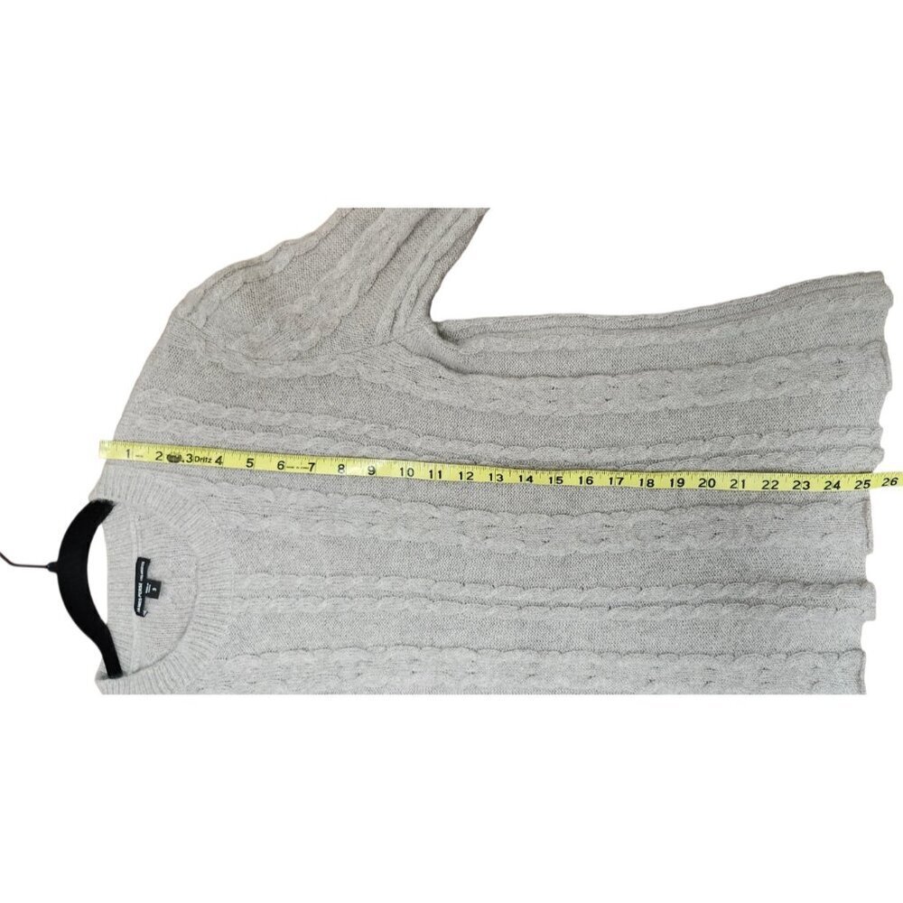 James Perse 100% Cashmere Cable Knit Sweater Women’s Size 3 Gray Luxury Pullover - Picture 7 of 12